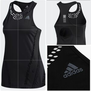 Adidas Primeblue Women's Black Racerback Cut out Performance Tank Top
